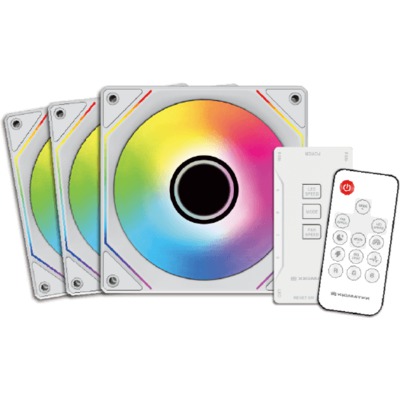 Cooler Ventilator XIGMATEK Infinity G20A Arctic ARGB White 3KOMADA I REMOTE KONTROLER EN44779