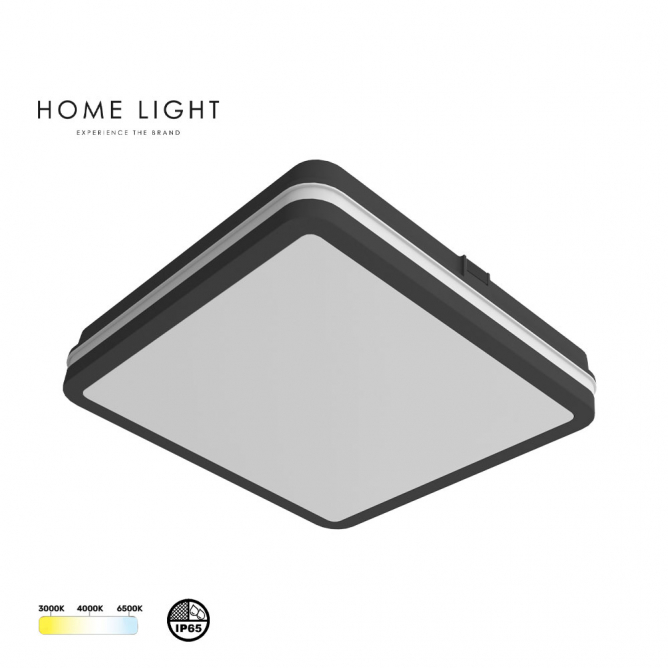 LED PLAFONJERA NORA 18W CCT CRNA IP65