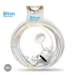 PRENOSNA PRIKLJUCNICA JEDNOSTRUKA H05VV-F 3G1,5mm2 10m BELA