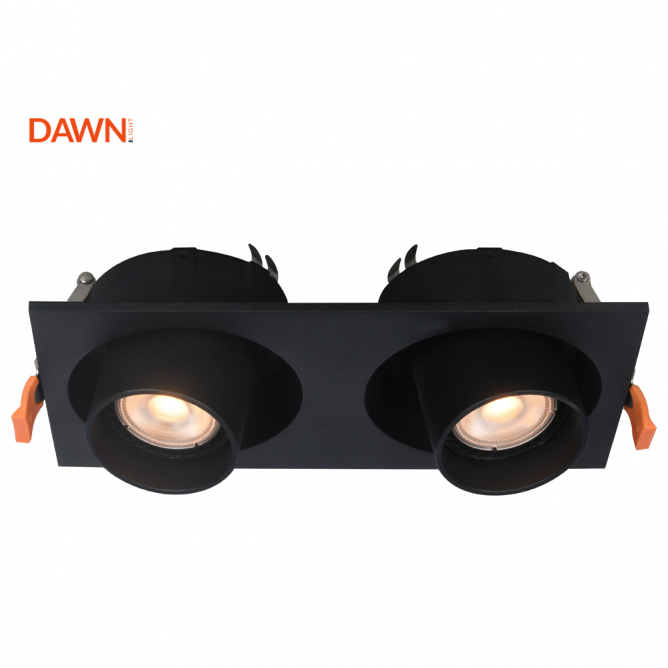 ROZETNA 718 2*GU10 CRNA