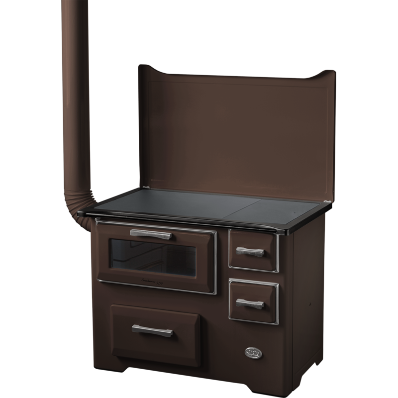 Šporet na čvrsto gorivo MBS SD 9 EM RS, braon, levi