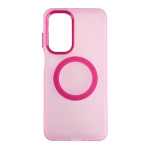 Silikonska futrola Magsafe FLURO COLOR Samsung A57 ROZE
