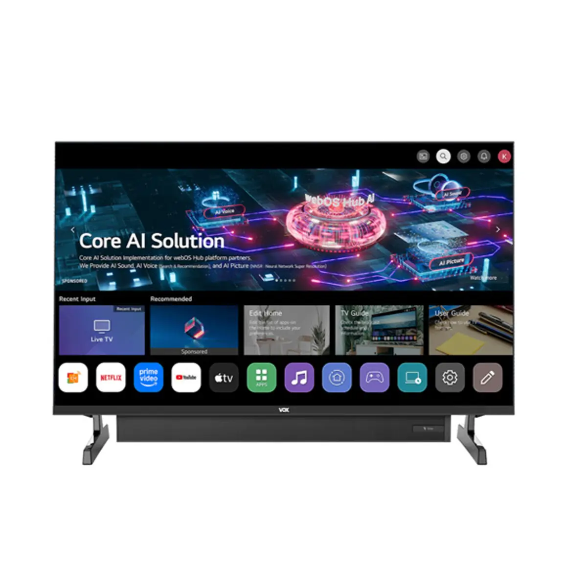 Televizor Vox 32WSB684H Smart, DLED, HD Ready, 32”(81 cm), DVB-T2/C/S2