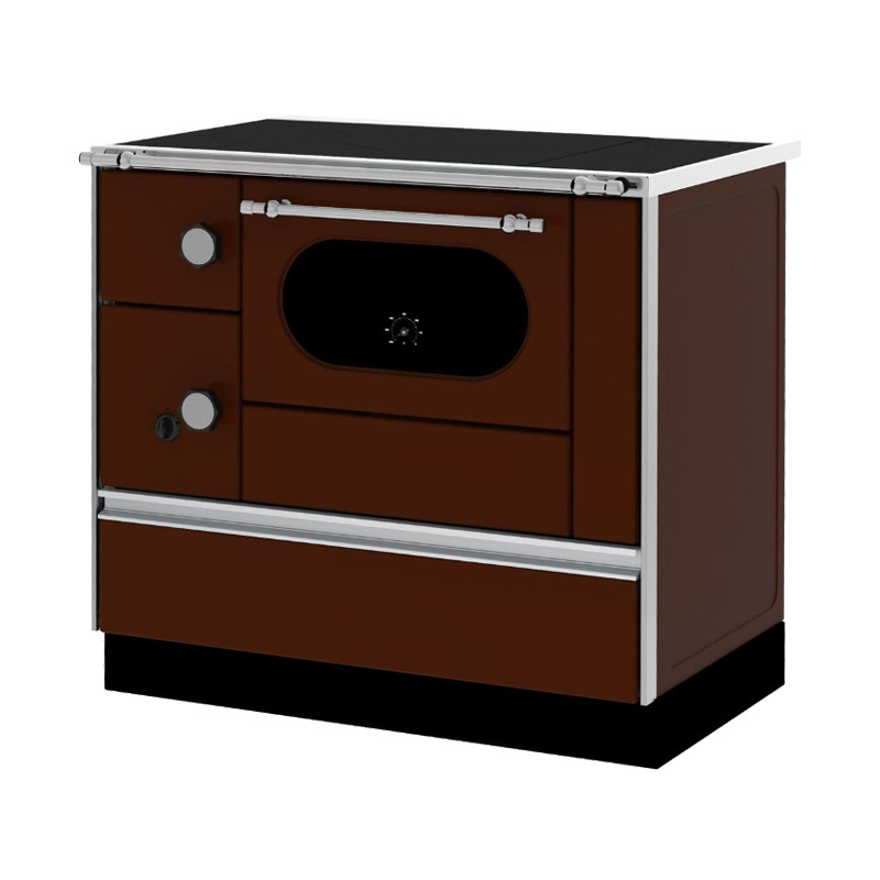 Šporet na čvrsto gorivo Alfa Plam 90H Favorit, braon, desni