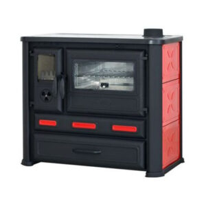Šporet na čvrsto gorivo TimSistem Alma Mons, crveni, desni