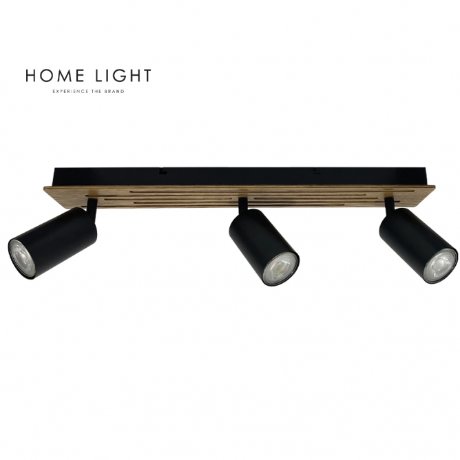 TALIA 67 SPOT SVETILJKA 3*GU10 CRNA/DRVO