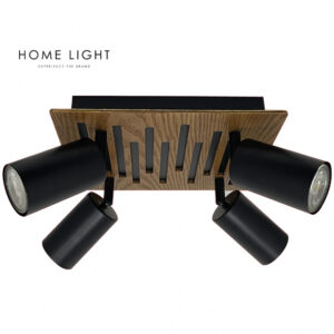 TALIA 68 SPOT SVETILJKA 4*GU10 CRNA/DRVO