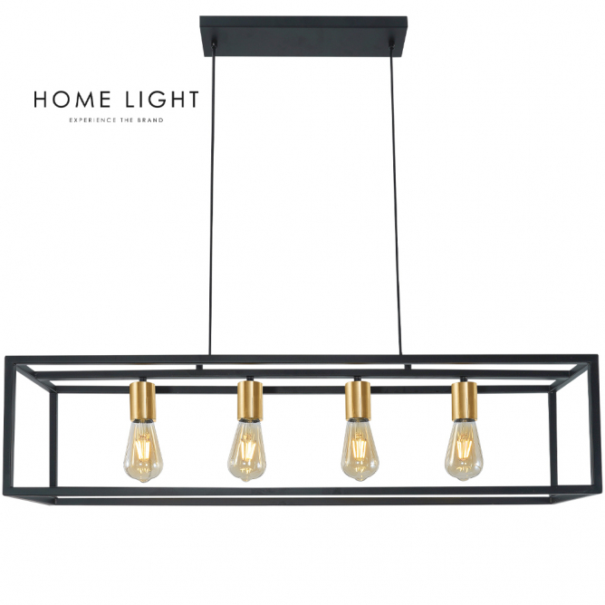 TALIA 77 LUSTER 4*E27 CRNA/ZLATO