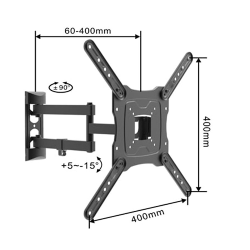 LINKOM TV nosač ZGLOBNI 17“- 55“do 30kg Vesa 400*400 (763)