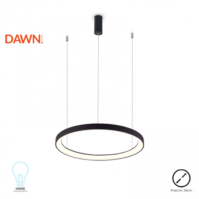 VESTA 366 VISILICA LED 60W 4000K CRNA (O 780 mm)