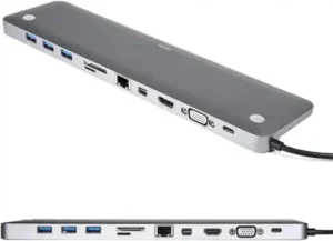 Adapter Tip C 11/1 4K HDMI/VGA/USBx3/AUX/SD/TF/USB-C/PD/Lan KT-1101G Kettz