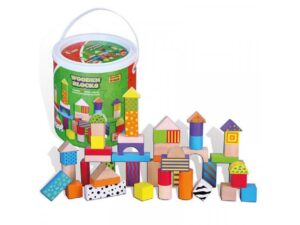 VIGA Drveni šareni blokovi u kutiji