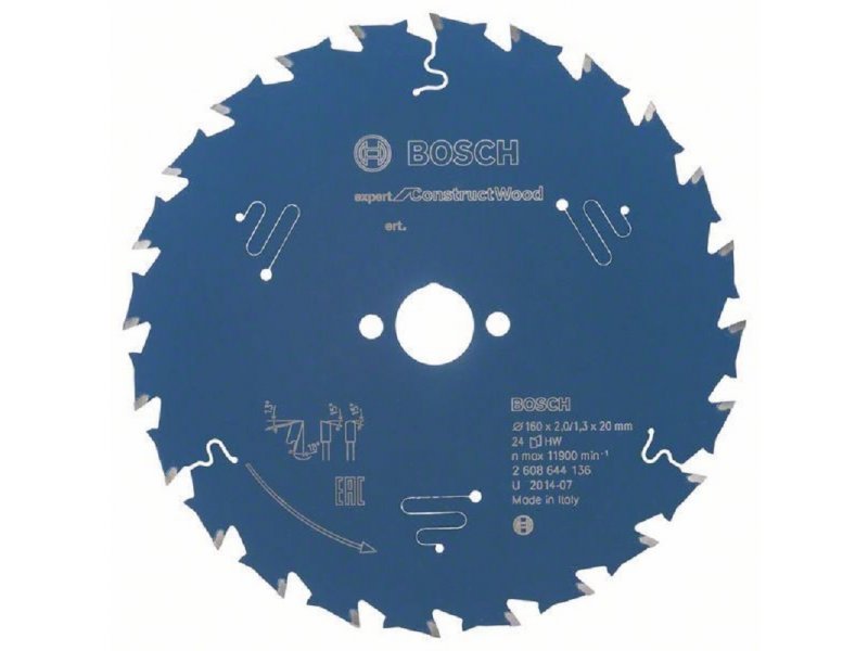 BOSCH List kružne testere Expert for Construct Wood 160x20x2 1.3×24 T