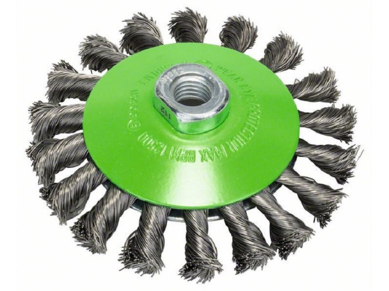 BOSCH Pletena pljosnata četka 115, nerđajuća 2608622109, 115 mm, 0,35 mm, M14