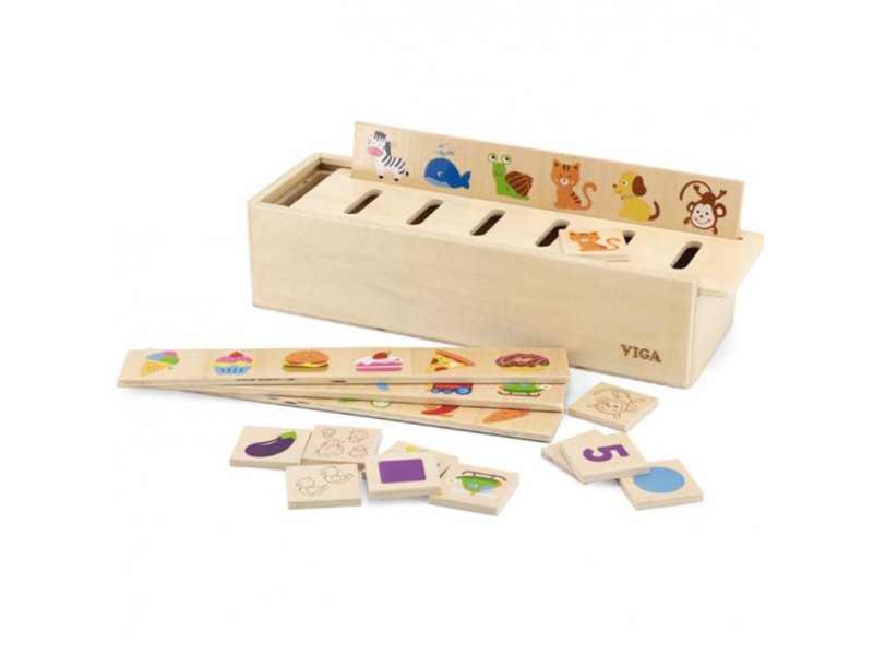 VIGA Edukativni set za sortiranje drveni