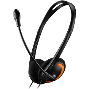 CANYON PC headset HS-01 PC Mic Flat 1.8m Black Orange