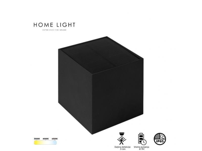 HOME LIGHT Tayo 3W 3CCT Solarna svetiljka crna