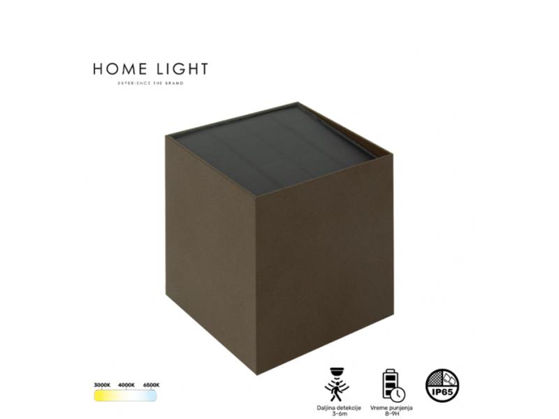 HOME LIGHT Tayo 3W 3CCT Solarna svetiljka braon