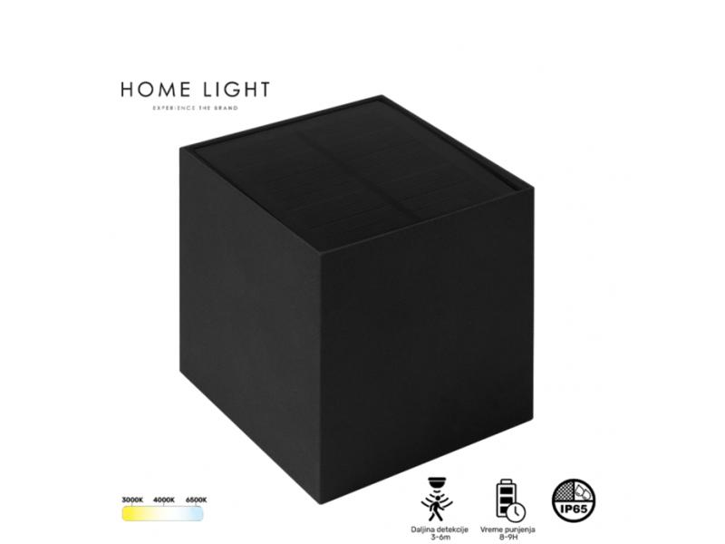 HOME LIGHT Tayo 6W 3CCT Solarna svetiljka crna