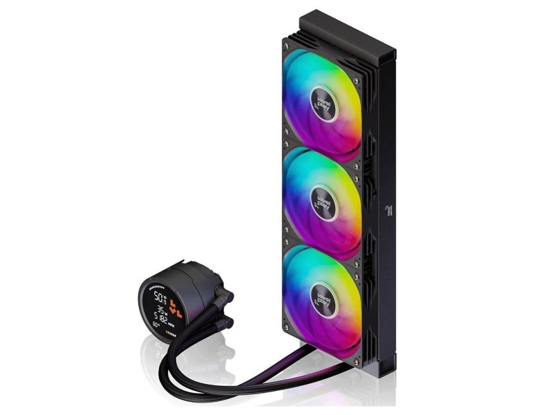 LevelPlay Combat Liquid 360 HUD AIO crno vodeno hladnjenje sa ekranom KRW-H13NN-20APN-GN1