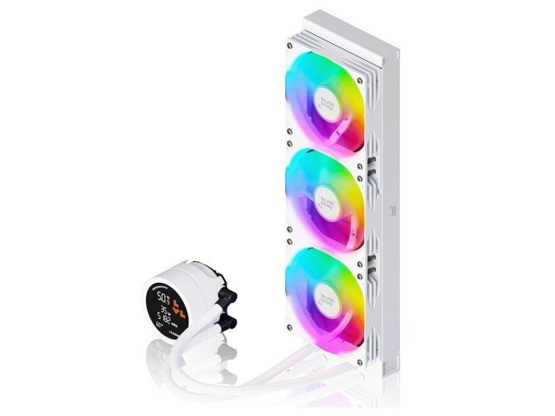 LevelPlay Combat Liquid 360 HUD AIO belo vodeno hladnjenje sa ekranom KRW-H13NN-20APN-GW1