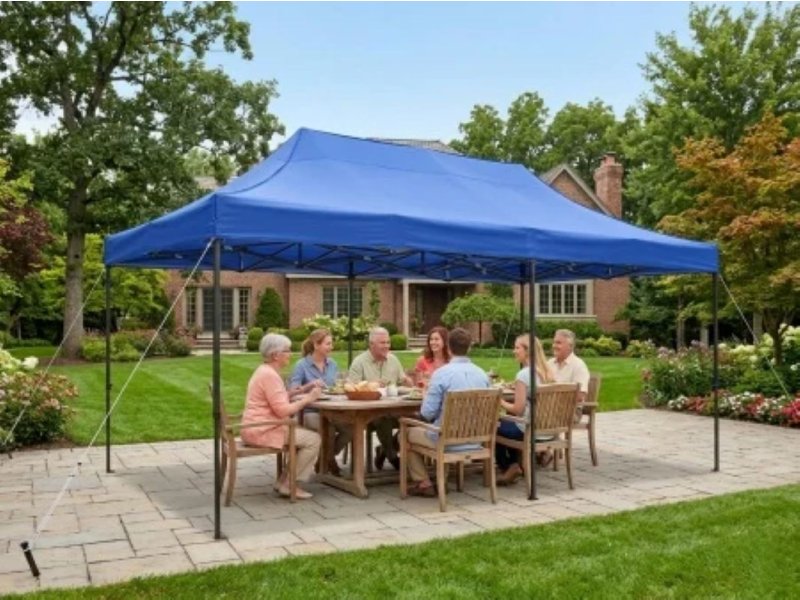 PROGARDEN 3x6x3 gazebo tenda plava 005