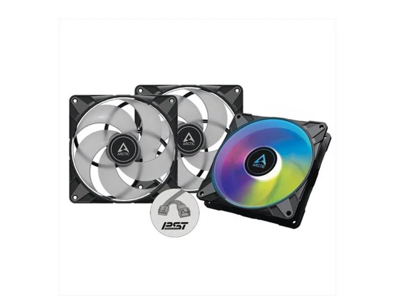 Arctic P14 PWM PST 140mm A-RGB 3 komada set ventilatora crni ACFAN00257A
