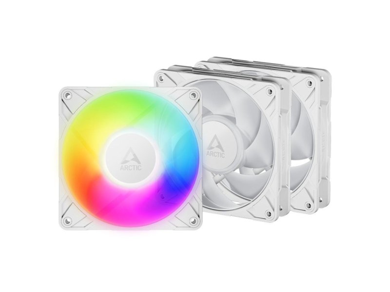 Arctic P12 PRO 120mm A-RGB 3 komada set ventilatora beli ACFAN00326A