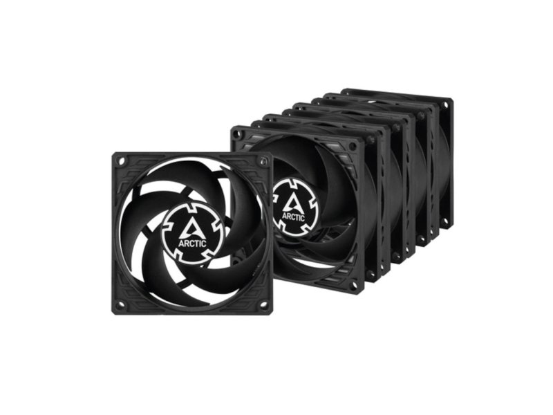 Arctic P8 PWM PST 80mm 5 komada set ventilatora crni ACFAN00154A