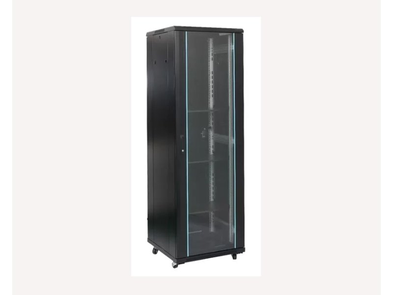 MAXPRO LINE Rack orman samostojeći, 22U, 600×600, staklena vrata