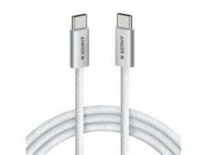 ANKER Zolo USB tip-C kabl M/M 1m, za Apple, super brzo punjenje 240W/480Mbps, pleteni, beli