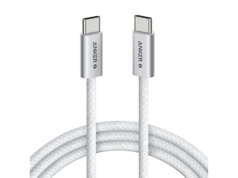 ANKER Zolo USB tip-C kabl M/M 1m, za Apple, super brzo punjenje 240W/480Mbps, pleteni, beli