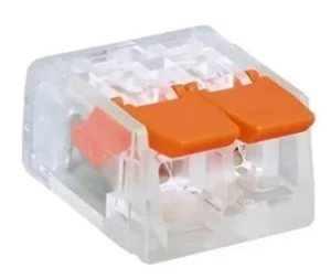 WAGO klema sa 2 rupe spojna sa polugom, 5 kom pakovanje cena za 5 komada