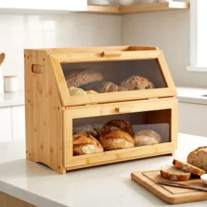 Vilde 229283 – Kutija za hleb od bambusa na 2 sprata 39x25x32 cm Vilde 229283 - Kutija za hleb od bambusa na 2 sprata 39x25x32 cm