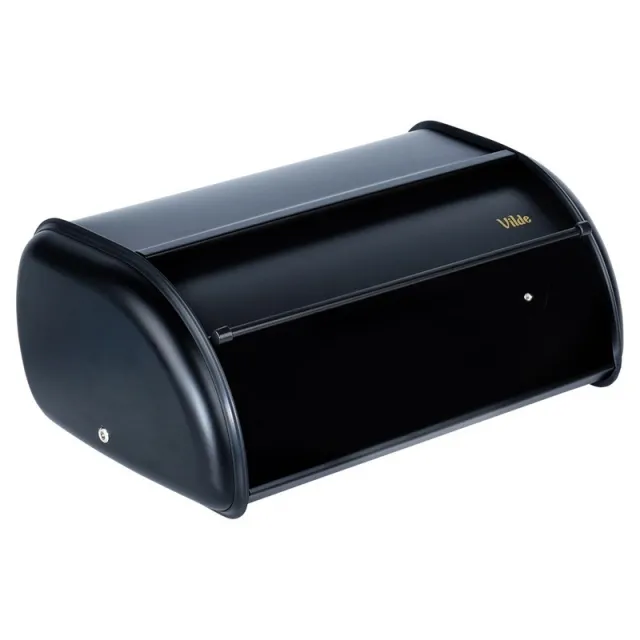 Vilde 259615 – Crna metalna kutija za hleb 36x23x14.5 cm