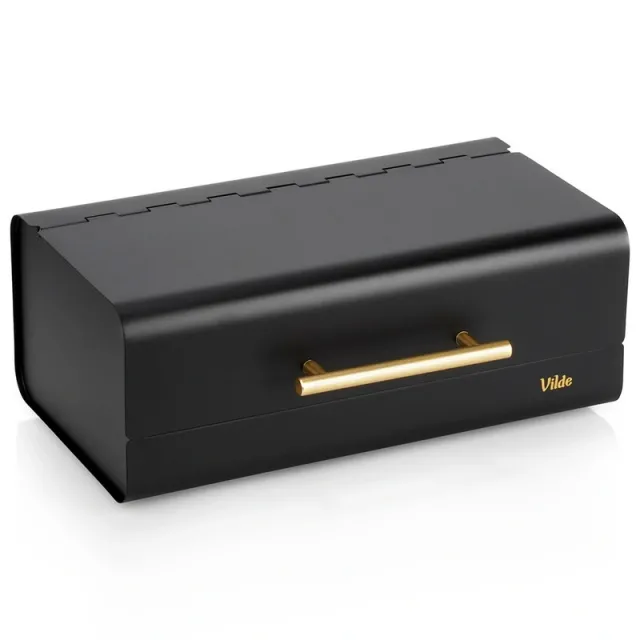 Vilde 229304 – Crna, metalna kutija za hleb 36x23x14.5 cm