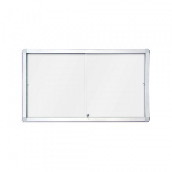 Tabla oglasna Rocada 8xA4, bela magnetna, klizna vrata, 94 x 68