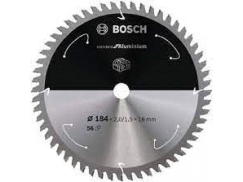 BOSCH Standard for Aluminium list kružne testere za akumulatorske testere 184×2,0x16 T56 2608837766, 184×2,0x16 T56