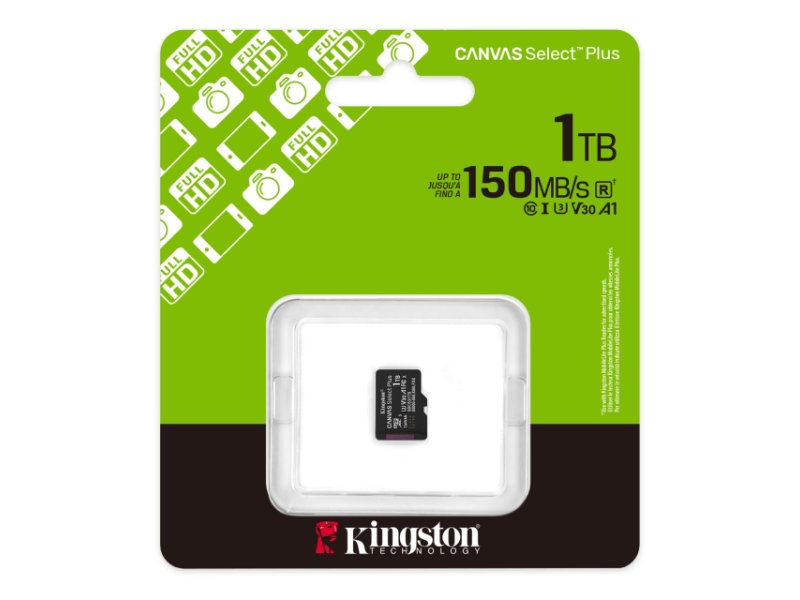 KINGSTON Memorijska kartica U1 V10 SDXC 1TB Canvas Select Plus G3 150R A1 SDCS3/1TBSP