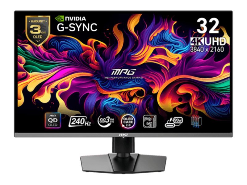 MSI MPG 321URX 4K UHD QD OLED 240Hz Tip-C 90W G-Sync OUTLET