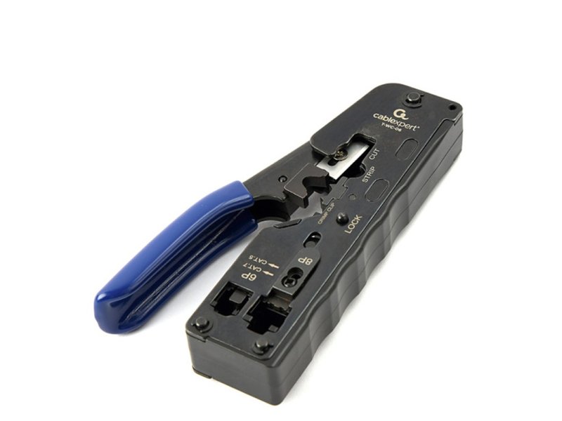 GEMBIRD T-WC-06 Gembird Klesta za krimpovanje CAT.7 LAN pass-through plug, 8P8C, 6P6C, blue