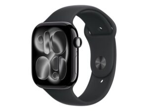 APPLE Watch S11 Cellular 46mm Jet Black Aluminium Case with Black Sport Band - M/L (mfc44rk/a)