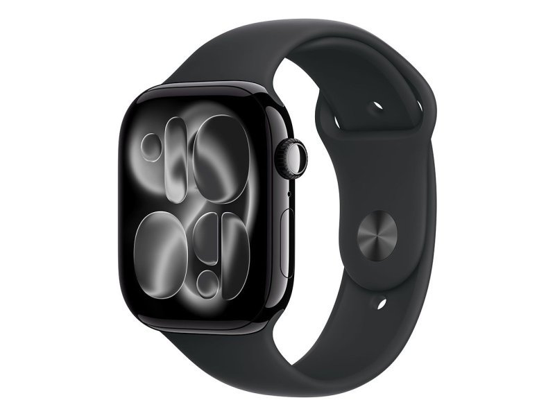APPLE Watch S11 Cellular 46mm Jet Black Aluminium Case with Black Sport Band – M/L (mfc44rk/a)