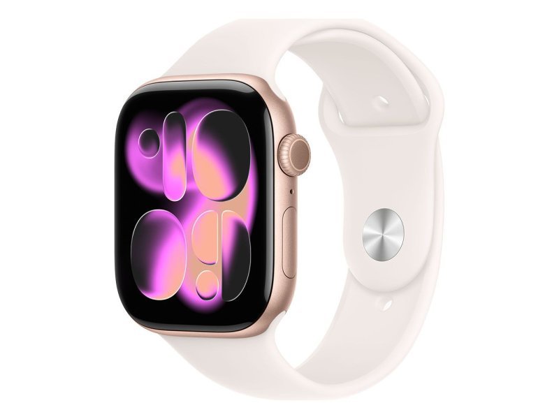 APPLE Watch S11 Cellular 46mm Rose Gold Aluminium Case with Light Blush Sport Band – S/M (mfcg4rk/a)