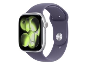 APPLE Watch S11 Cellular 46mm Silver Aluminium Case with Purple Fog Sport Band - M/L (mfcr4rk/a)