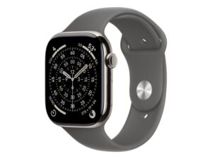 APPLE Watch S11 Cellular 46mm Natural Titanium Case with Stone Grey Sport Band - S/M (mfcw4rk/a)