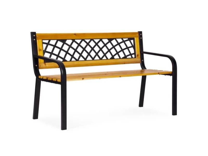 MultiGarden Drvena bastenska klupa sa resetkastim naslonom 11852 cm – MultiGarden