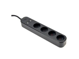 GEMBIRD TSL-PS-S4U-01 Gembird pametni produzni kabl sa USB punjenjem, 4 uticnice, 1,5m crni