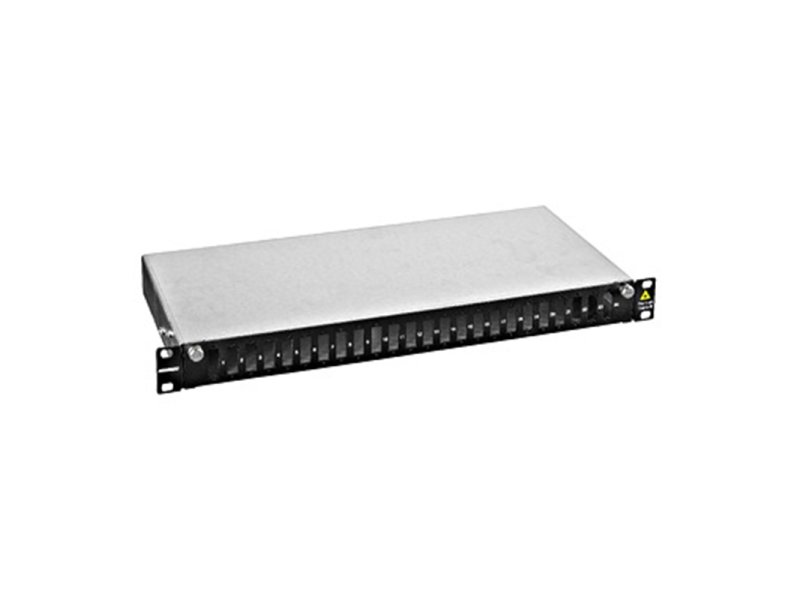 SCHRACK FO Panel 19”,za 24xSCdx adaptera,prazan,1HU,crni,PREMIUM