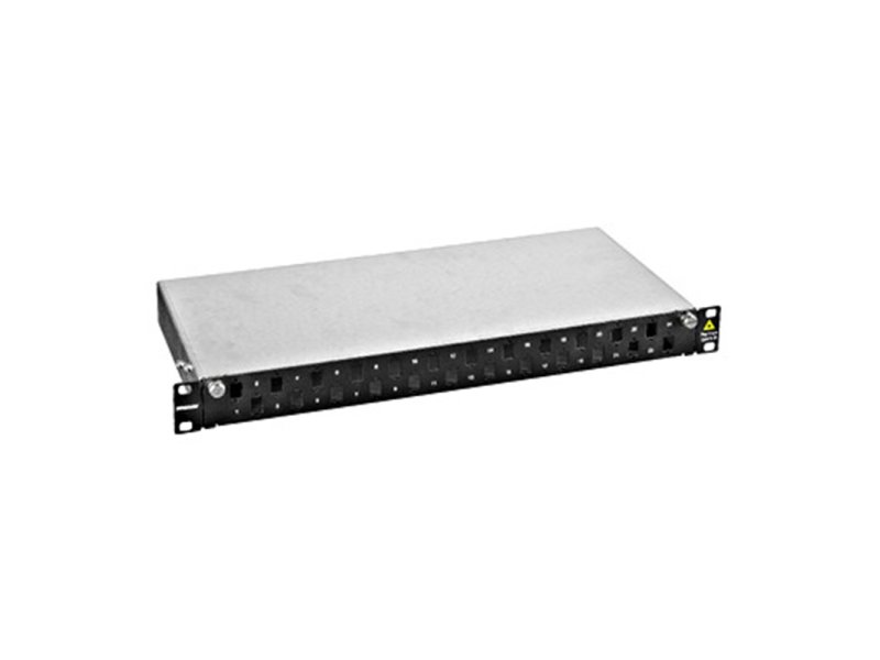 SCHRACK FO Panel 19”,za 24xLCdx adaptera,prazan,1HU,crni,PREMIUM